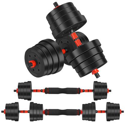 66 LBS Adjustable Dumbbell Set, Free Weights Dumbbells Set for Workout, Black